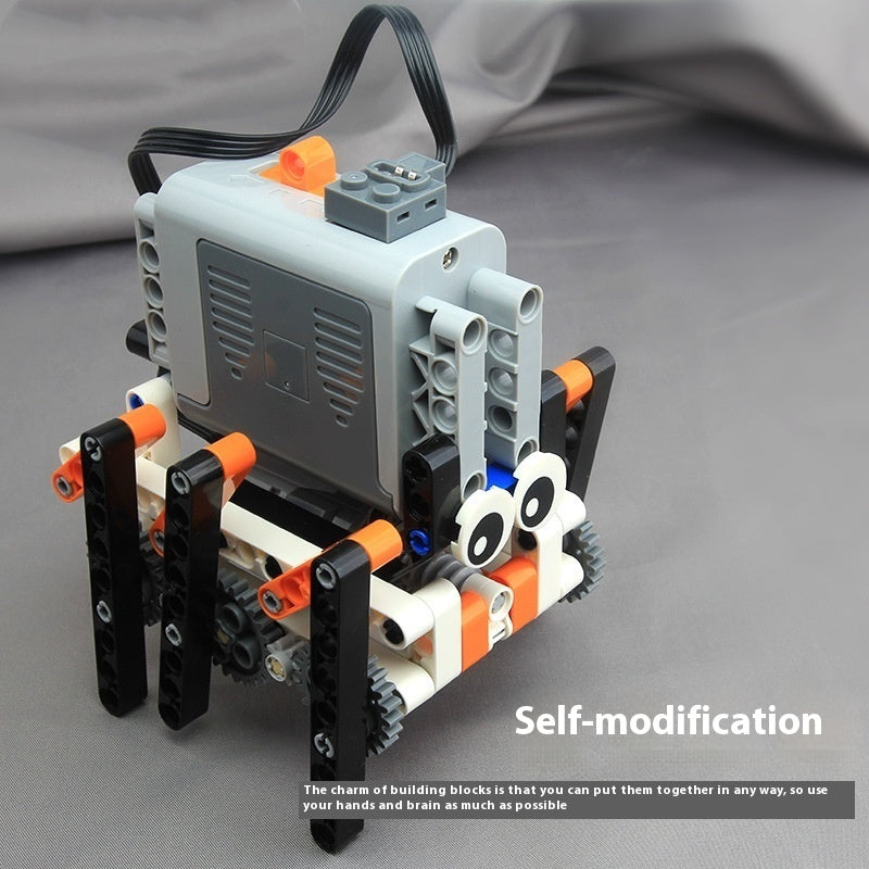 Six-legged Bionic Walking Robot Compatible With  Building Block Assembly Motor Set 1 Level 2 Teaching
