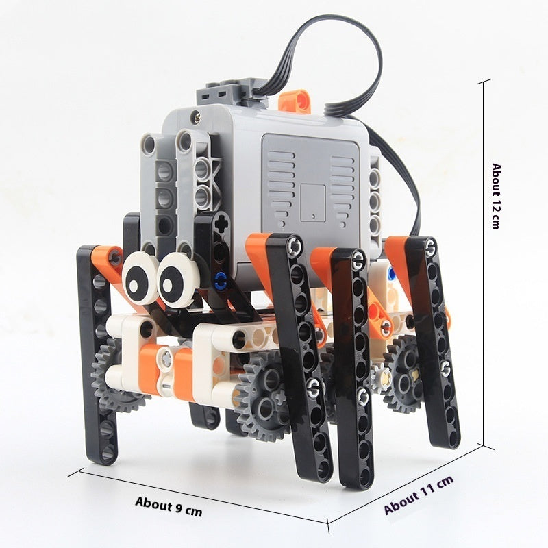 Six-legged Bionic Walking Robot Compatible With  Building Block Assembly Motor Set 1 Level 2 Teaching
